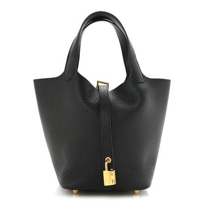 Hermes Taurillon Clemence Picotin Lock 18 PM Black 1 of 13