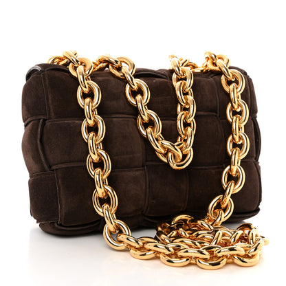 Bottega Veneta Suede Maxi Intrecciato Padded Chain Cassette Crossbody Bag Fondant 2 of 11