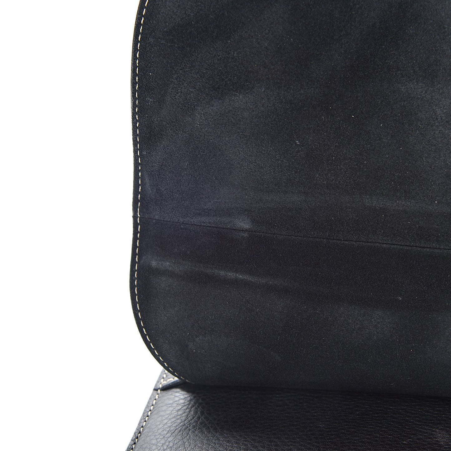 Calfskin Saddle Vertical Shopper Black