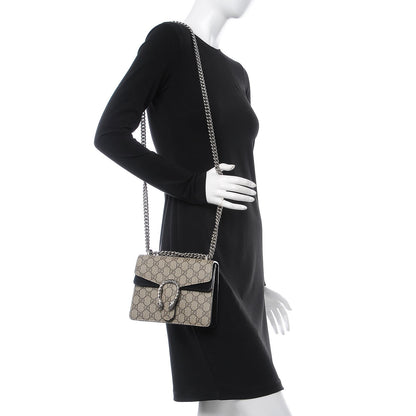 Gucci GG Supreme Monogram Mini Dionysus Shoulder Bag Black 2 of 8