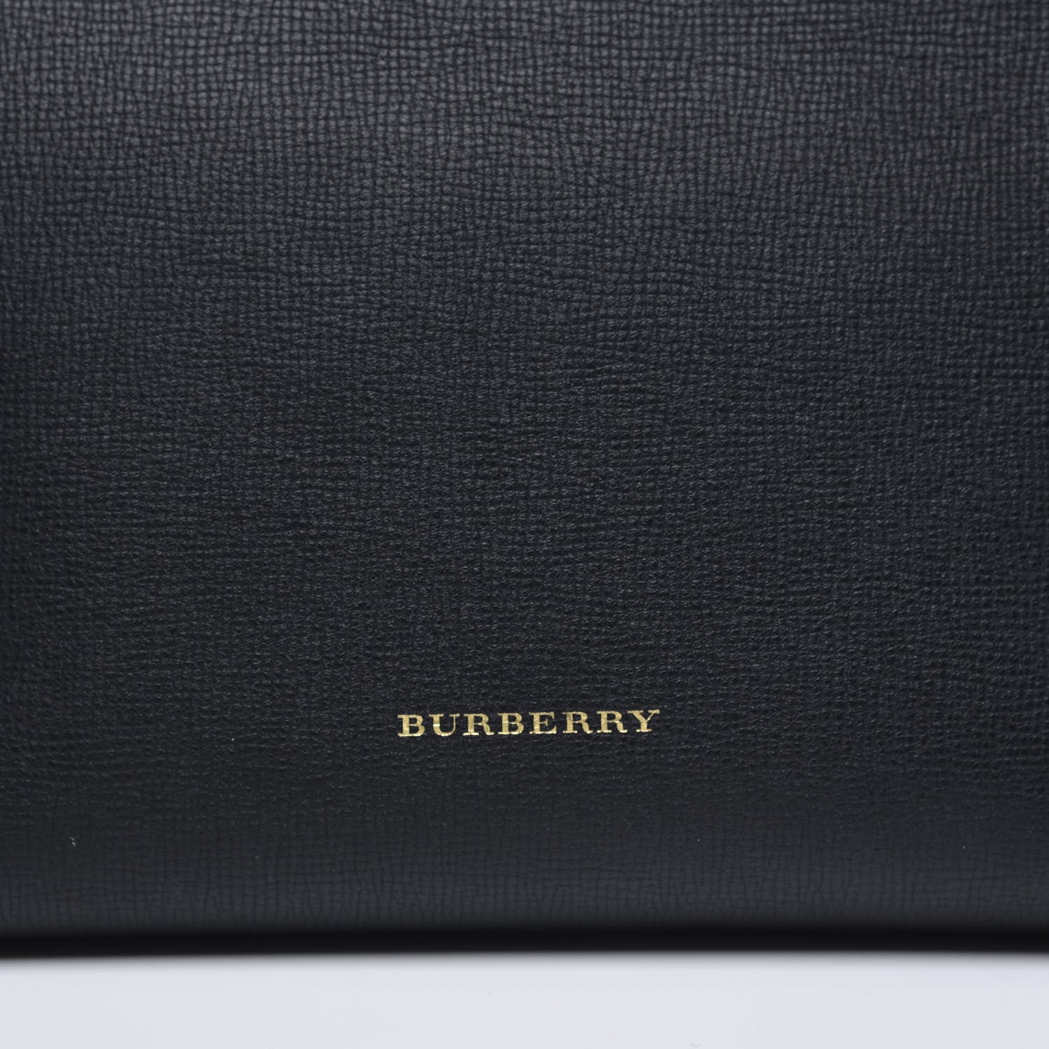 Burberry Derby Calfskin House Check Medium Welburn Tote Black 10 of 10