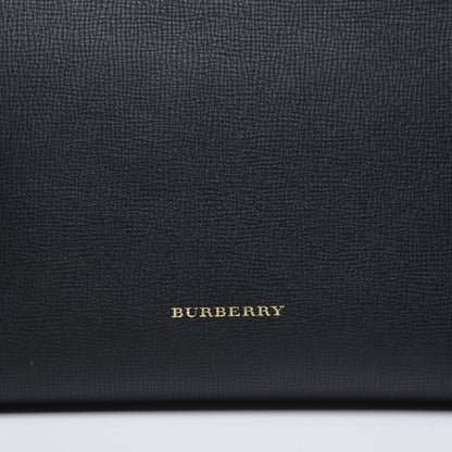 Burberry Derby Calfskin House Check Medium Welburn Tote Black 10 of 10