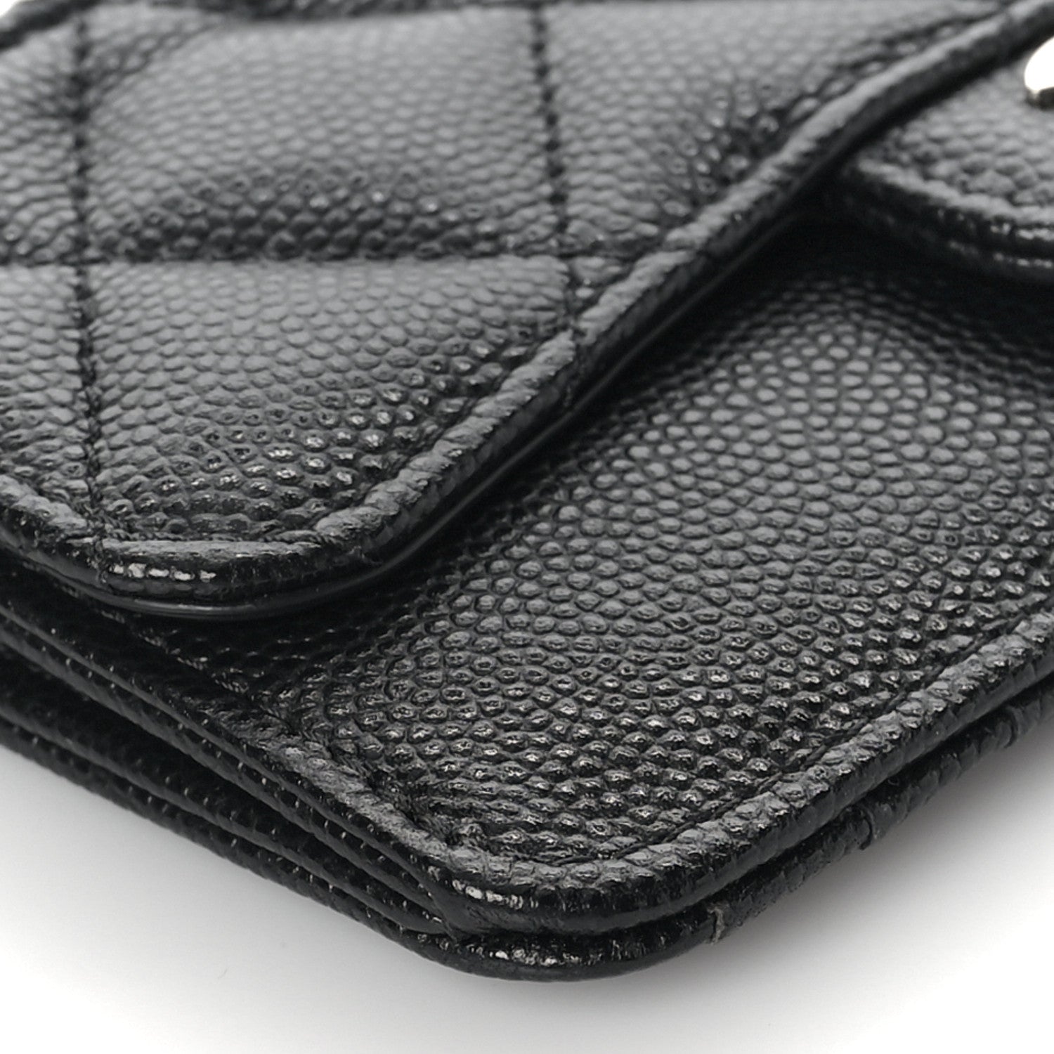 Chanel Caviar Quilted Flap Zip Card Holder Black 8 of 9