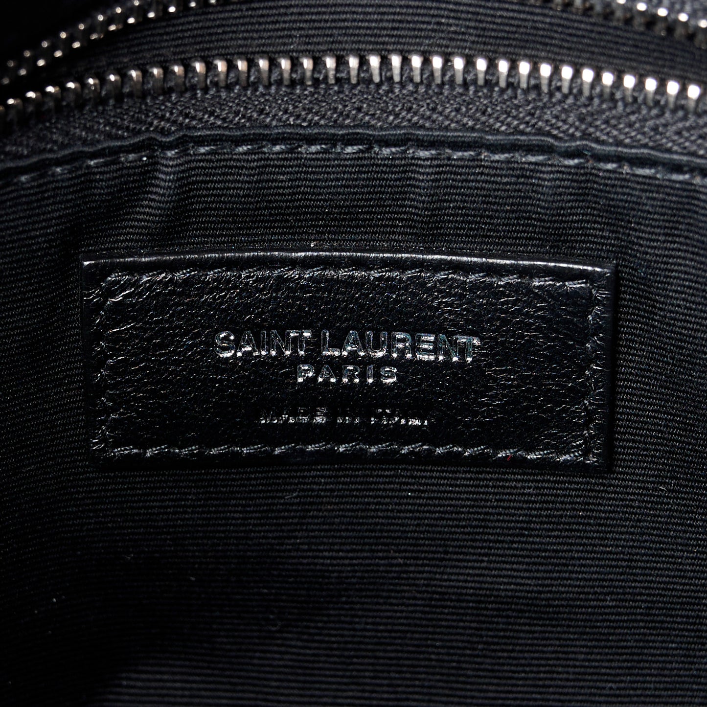 Lambskin Quilted Small Loulou Puffer Monogram Chain Satchel Black