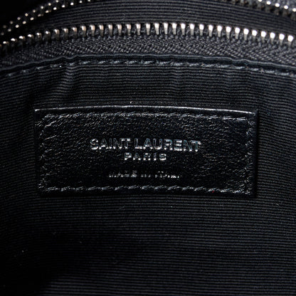 Saint Laurent Lambskin Quilted Small Loulou Puffer Monogram Chain Satchel Black 6 of 15