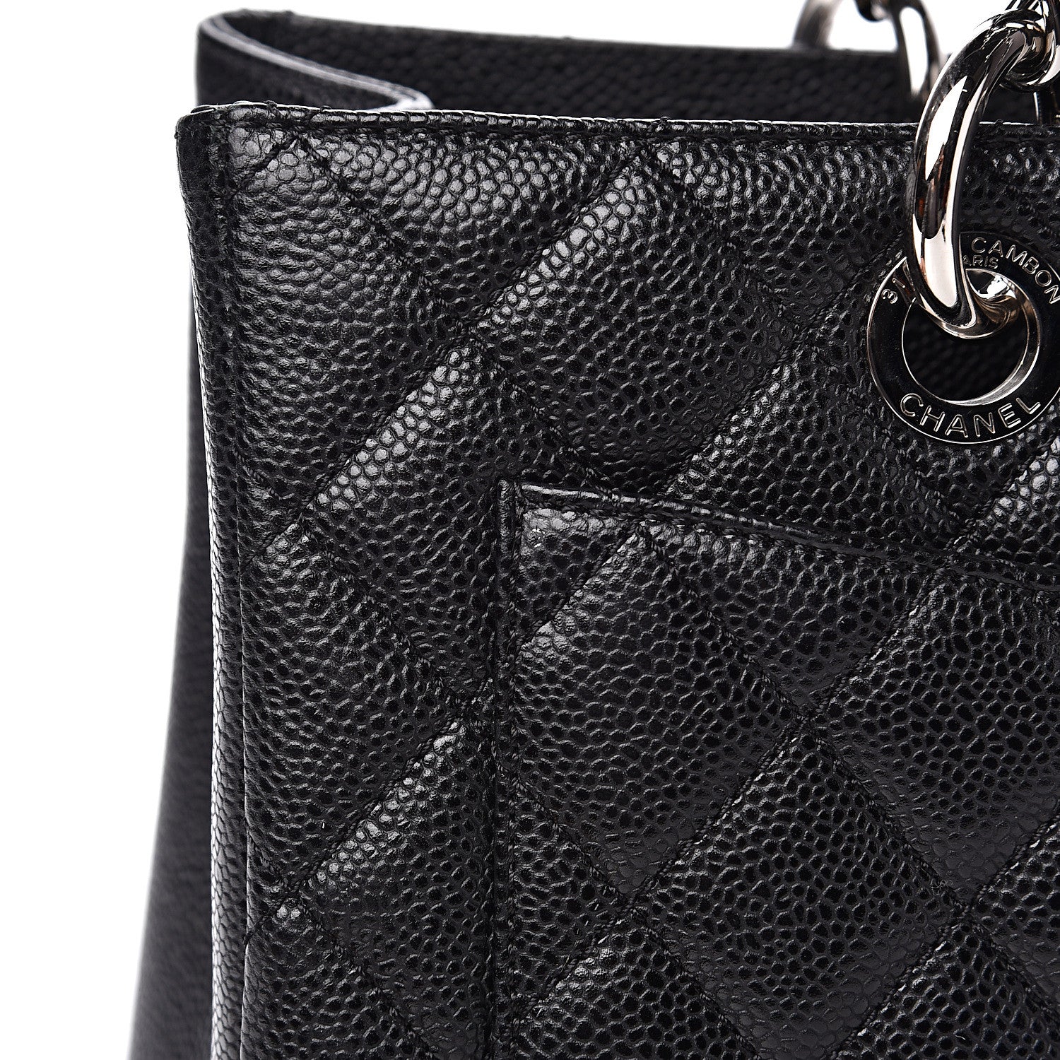 Chanel Caviar Quilted Grand Shopping Tote GST Black 13 of 14