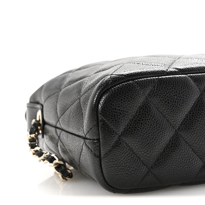 Chanel Caviar Quilted Hobo Clutch With Chain Black 8 of 9