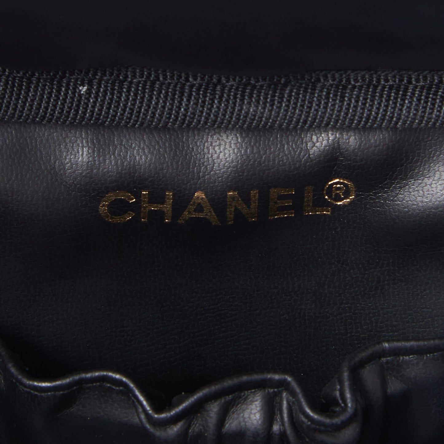 Lambskin Vanity Cosmetic Case Black
