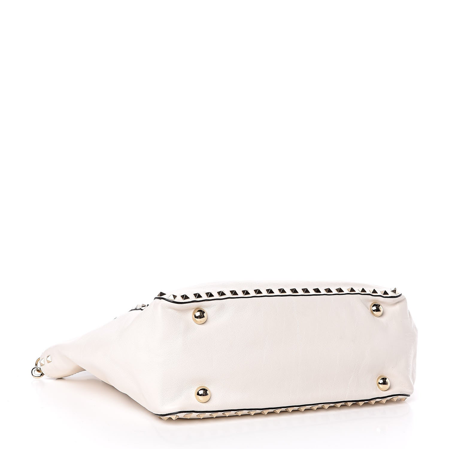 Valentino Garavani Vitello Rockstud Single Handle Flap Tote White 4 of 13