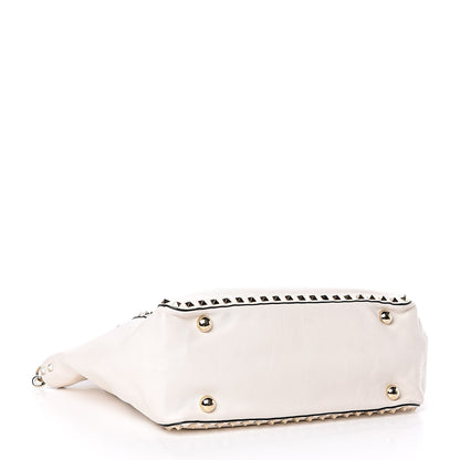 Valentino Garavani Vitello Rockstud Single Handle Flap Tote White 4 of 13