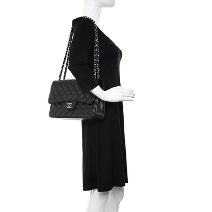 Chanel Caviar Quilted Jumbo Double Flap Black 2 of 9