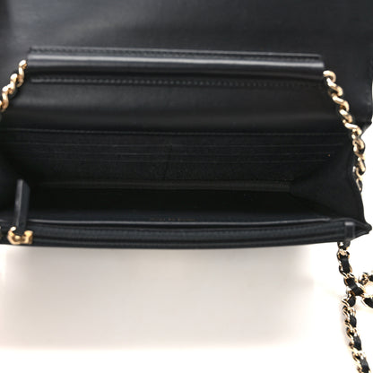 Chanel Aged Calfskin Quilted Reissue Wallet On Chain WOC Beige Black 5 of 14