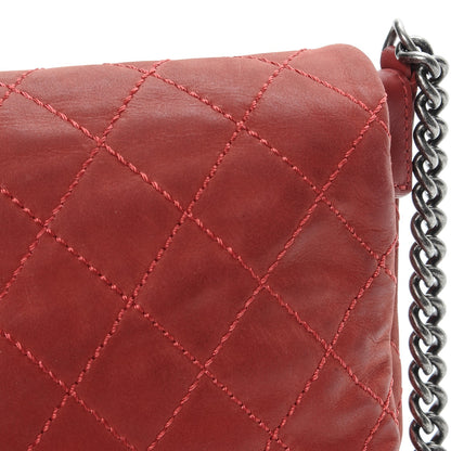 Chanel Iridescent Calfskin Medium Coco Daily Flap Red 5 of 8