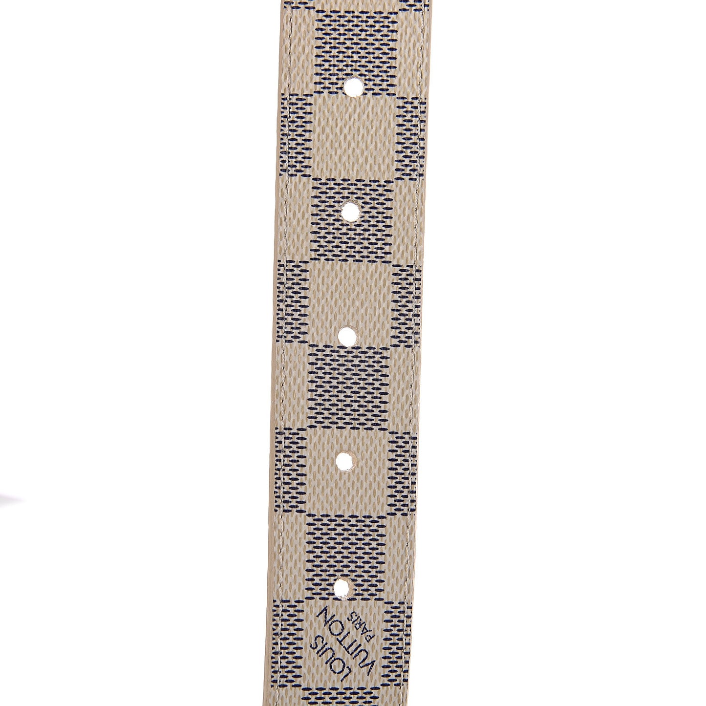 Damier Azur LV Paris Buckle Belt 90 36 Gold