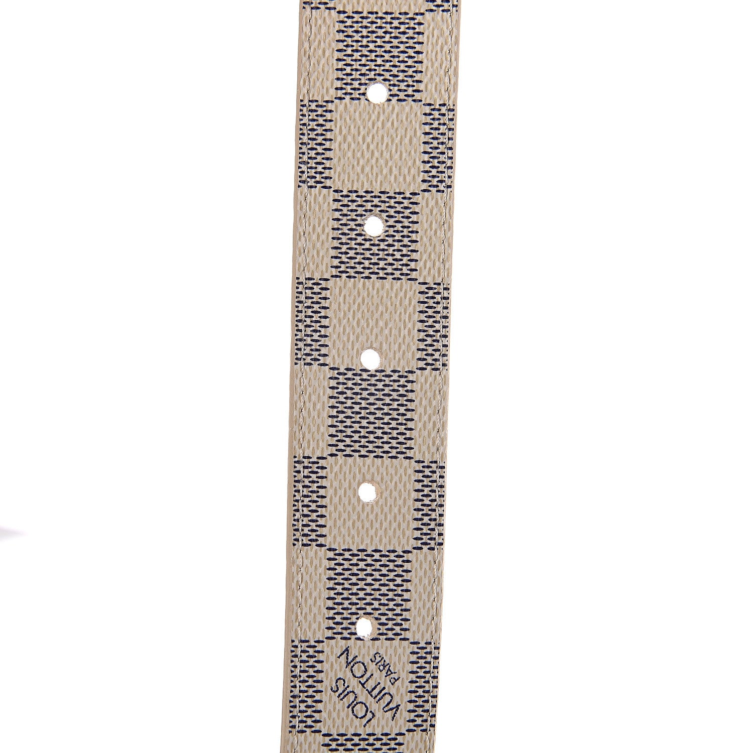 Louis Vuitton Damier Azur LV Paris Buckle Belt 90 36 Gold 4 of 5