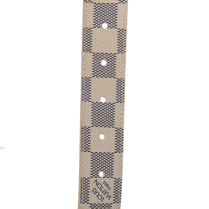 Louis Vuitton Damier Azur LV Paris Buckle Belt 90 36 Gold 4 of 5