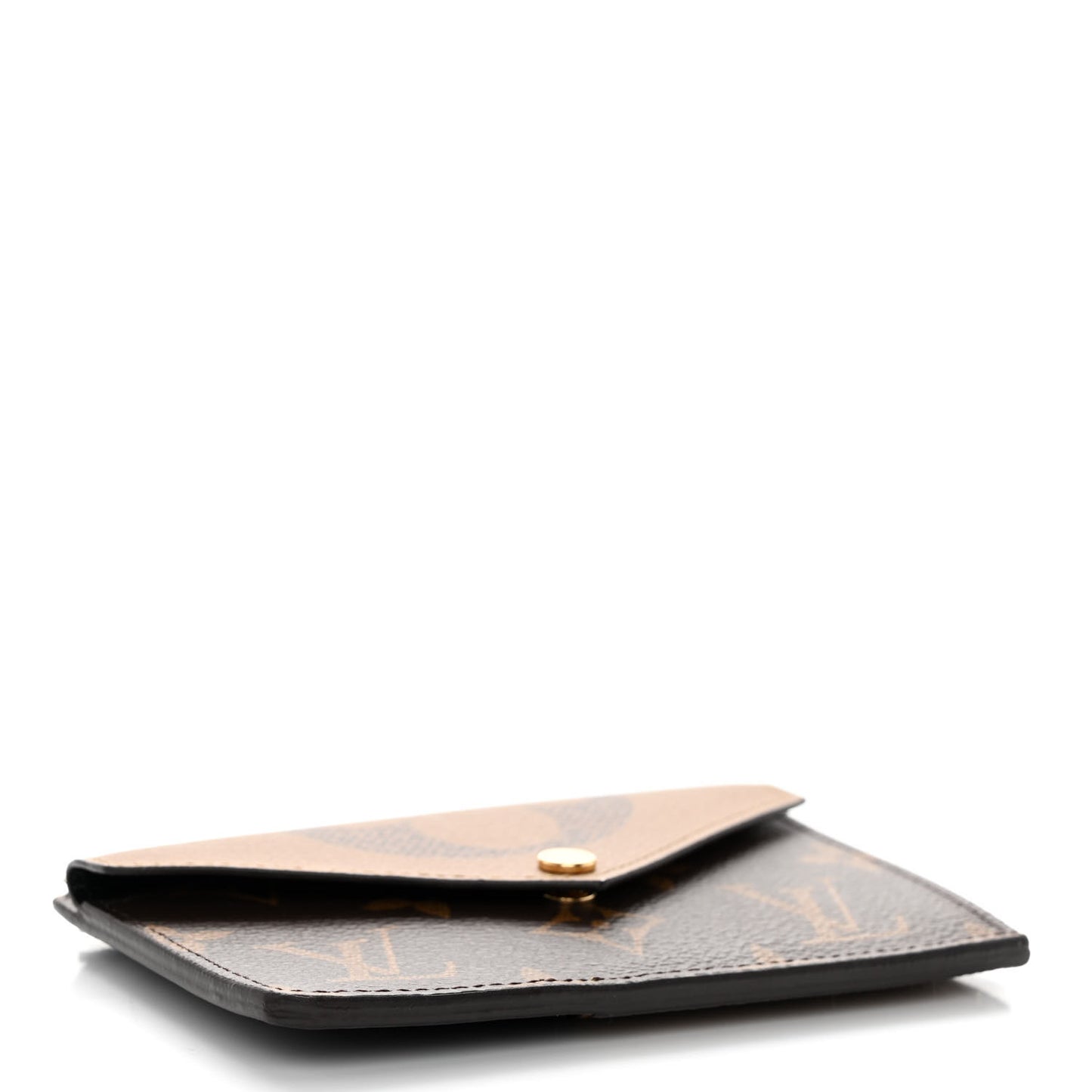 Reverse Monogram Recto Verso Card Holder Brown