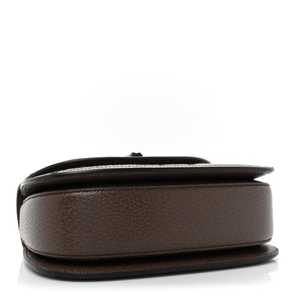 Gucci Monogram Jumbo GG Textured Dollar Calfskin Web Small Bamboo 1947 Top Handle Bag Camel Ebony New Acero 5 of 10