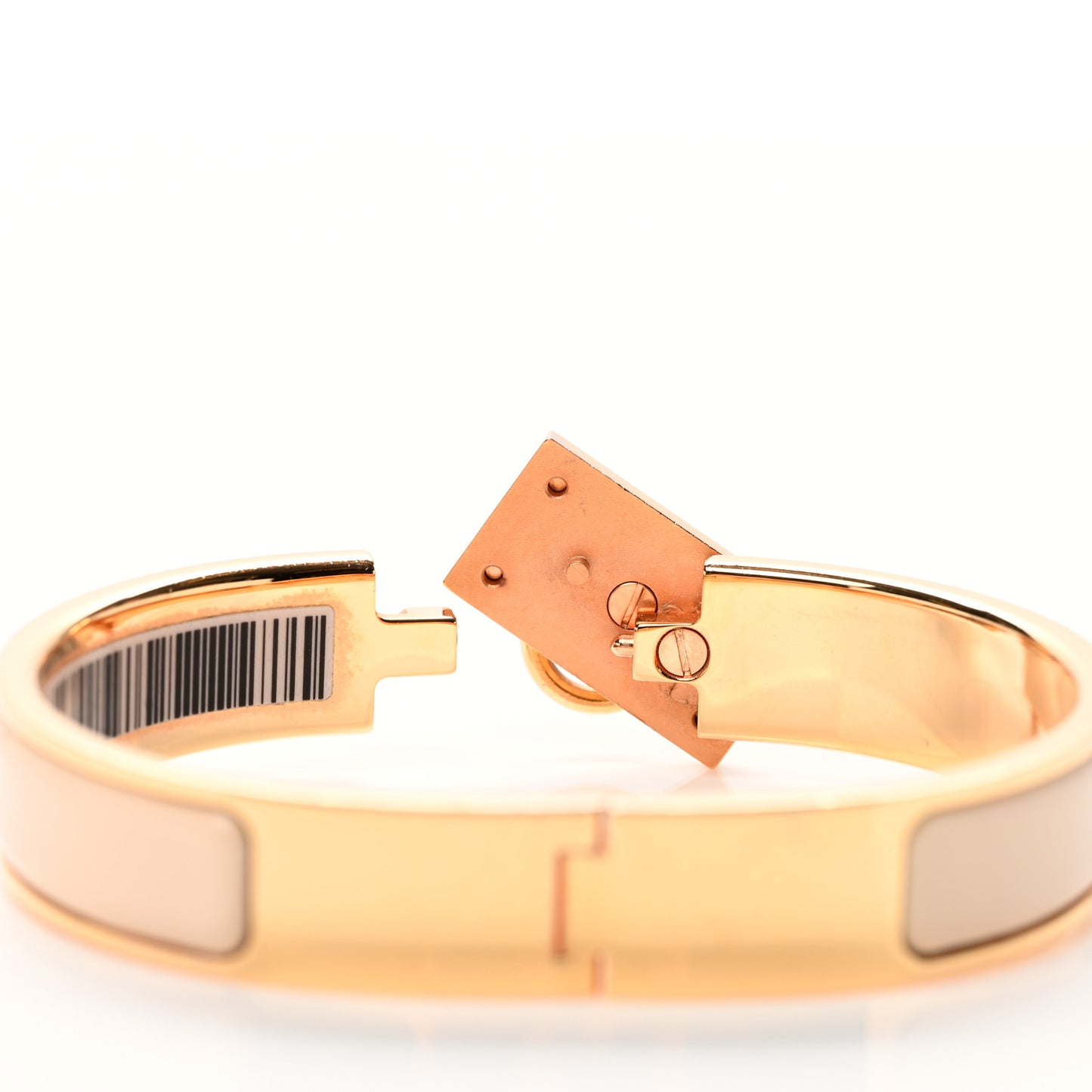 Enamel Clic Anneau Bracelet PM Beige Nacre