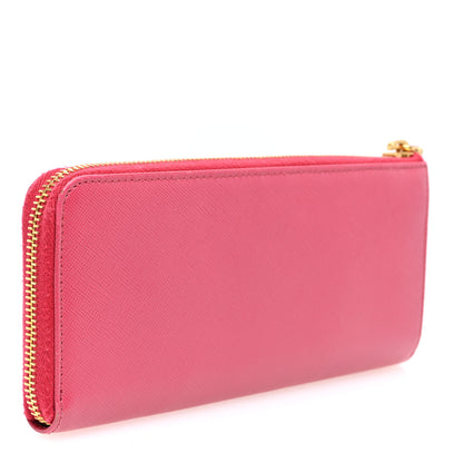 Prada Saffiano Move Half Zip Wallet Peonia 3 of 6