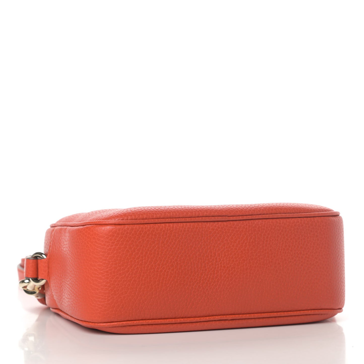 Pebbled Calfskin Small Soho Disco Bag Sun Orange
