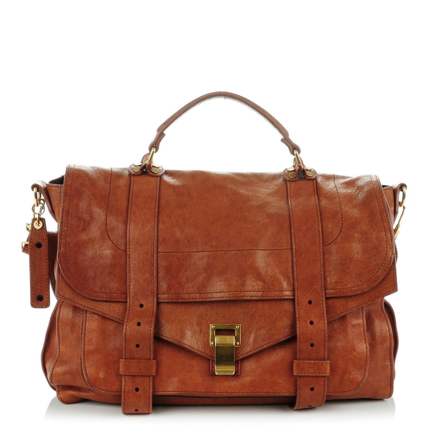 Proenza Schouler Lambskin Large PS1 Satchel Saddle 1 of 10