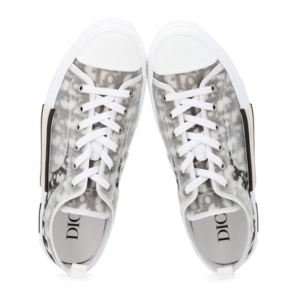 Christian Dior Technical Canvas Oblique Mens B23 Low Top Sneakers 42 White Black 2 of 11