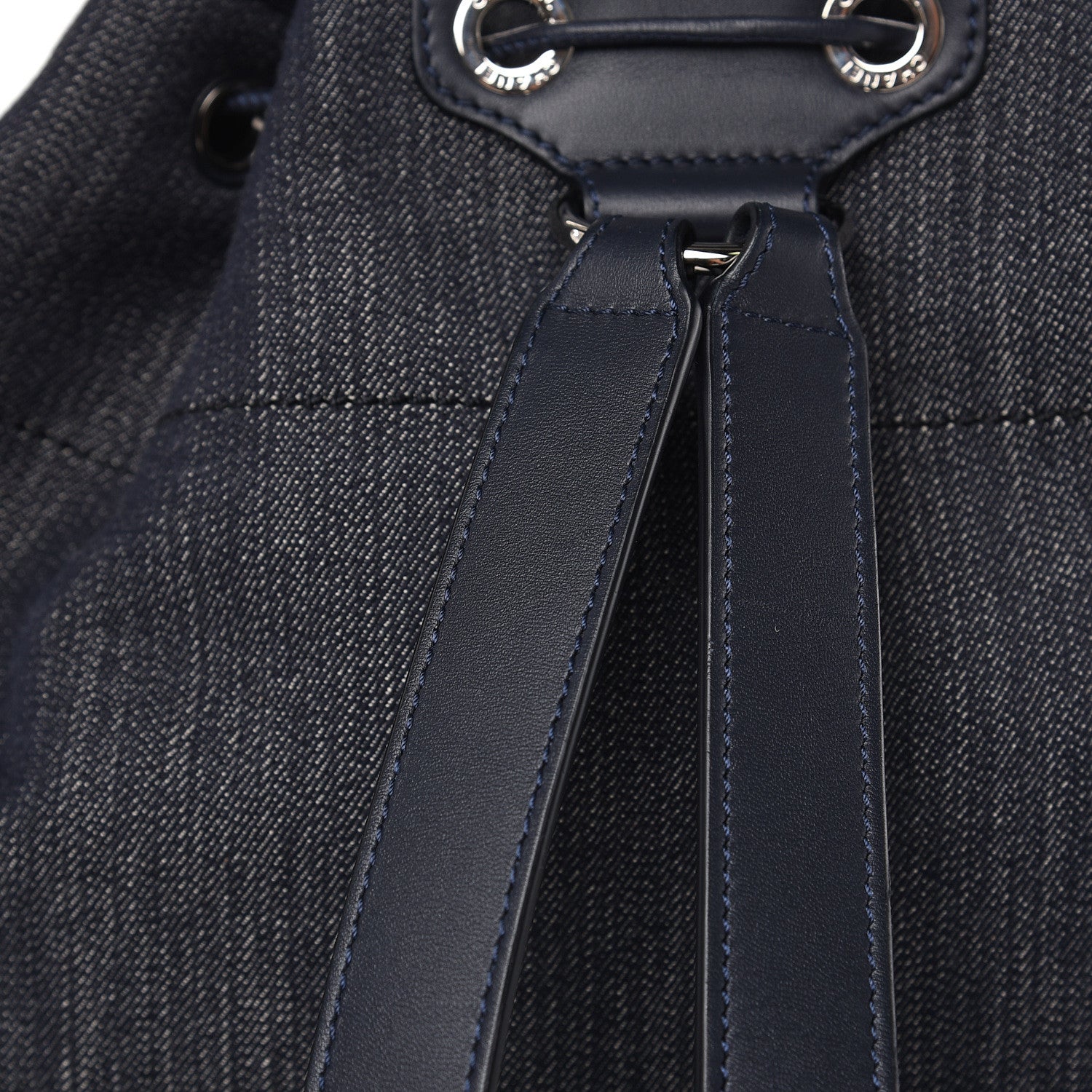 Chanel Canvas Large Deauville Backpack Denim Blue 10 of 10