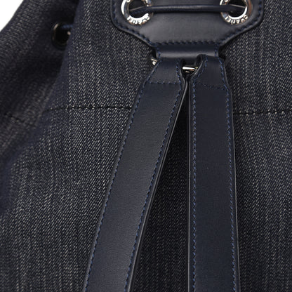 Chanel Canvas Large Deauville Backpack Denim Blue 10 of 10