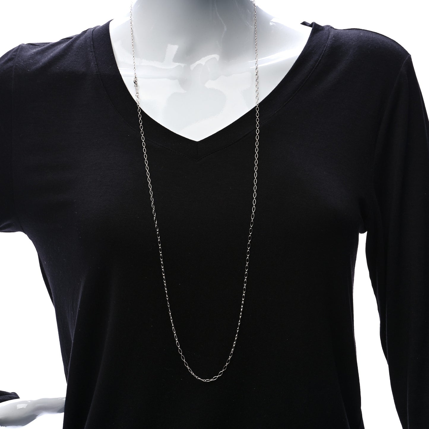 Sterling Silver Oval Link Chain Necklace 36"