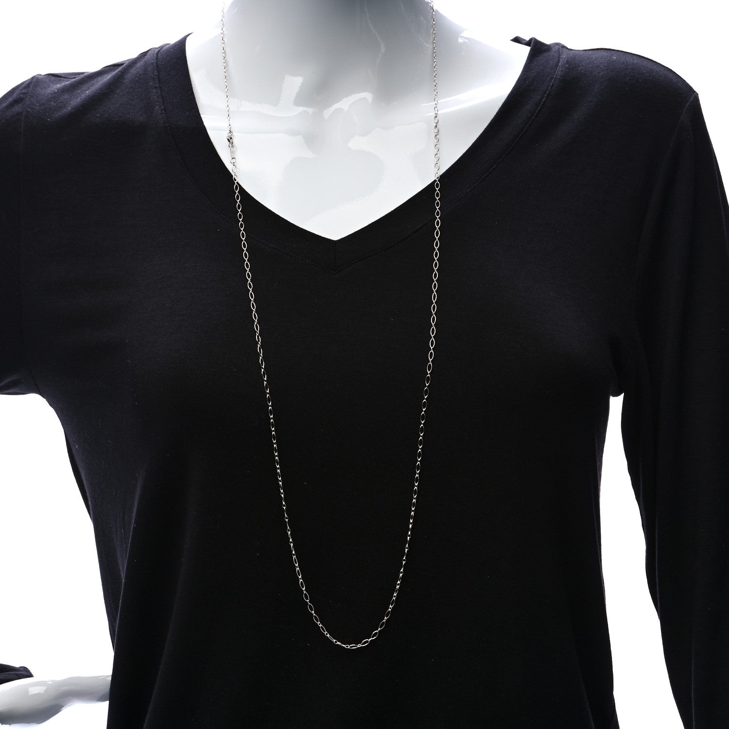 Tiffany Sterling Silver Oval Link Chain Necklace 36" 2 of 6
