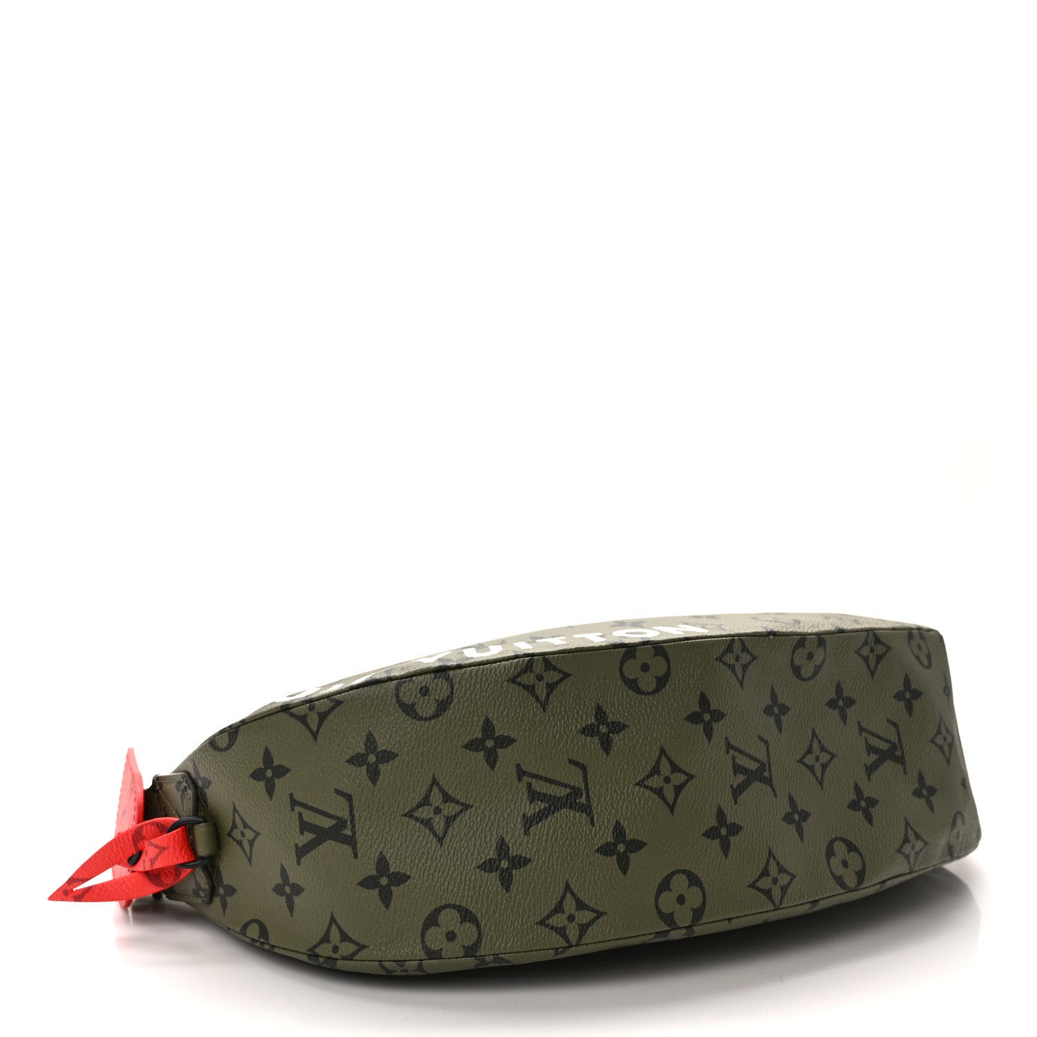 Louis Vuitton Monogram Hamac Bag Khaki Green Vermillion Red 3 of 8