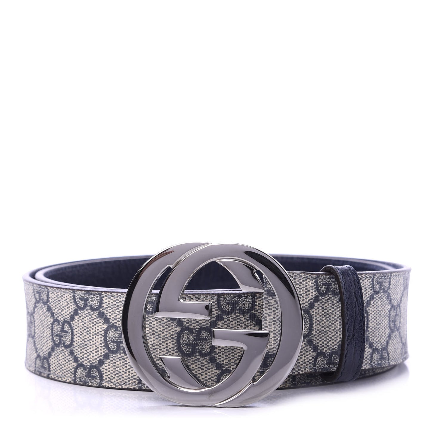 GG Plus Monogram Interlocking G Belt 95 38 Navy