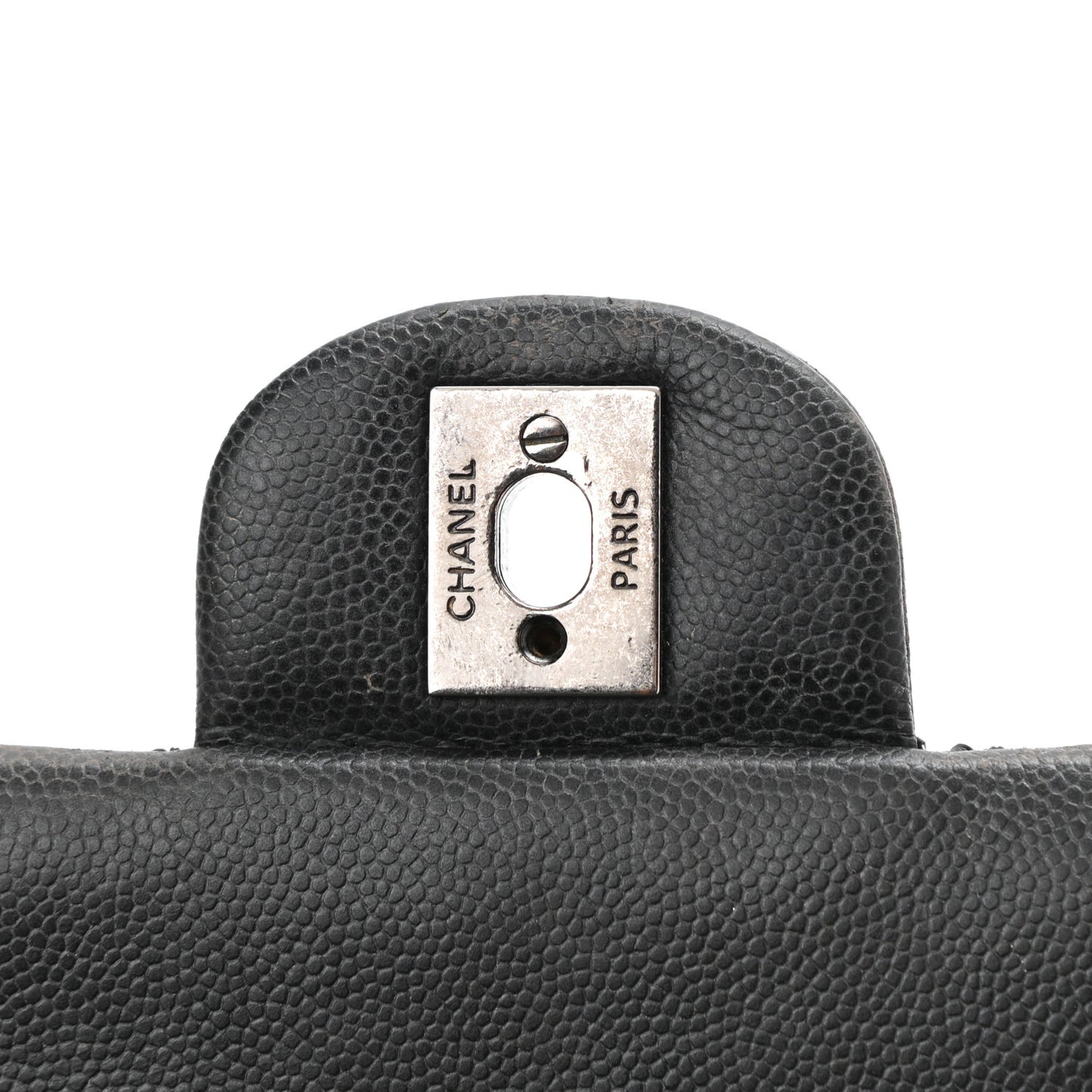 Washed Caviar Quilted Mini Rectangular Flap Charcoal