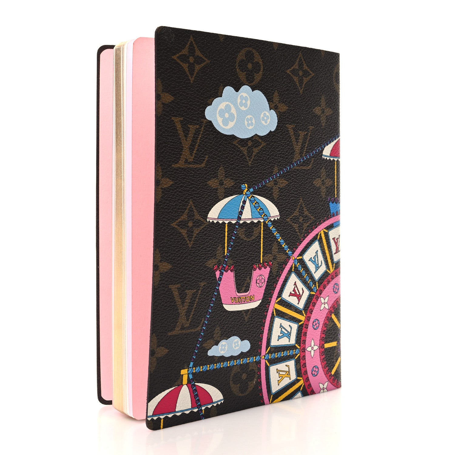 Louis Vuitton Monogram 2020 Christmas Animation Big Wheel Notebook MM Rose Ballerine 4 of 10