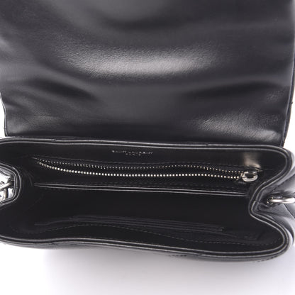 Saint Laurent Calfskin Y Quilted Monogram Toy Loulou Crossbody Bag Black 5 of 10