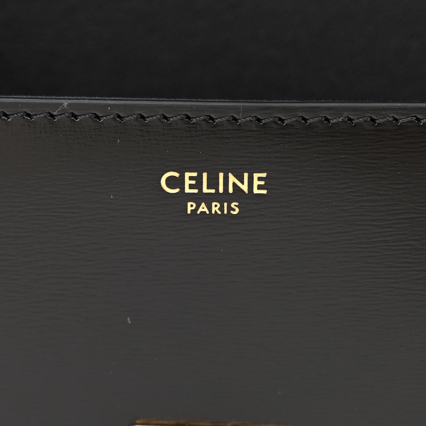 Shiny Calfskin Triomphe Shoulder Bag Black