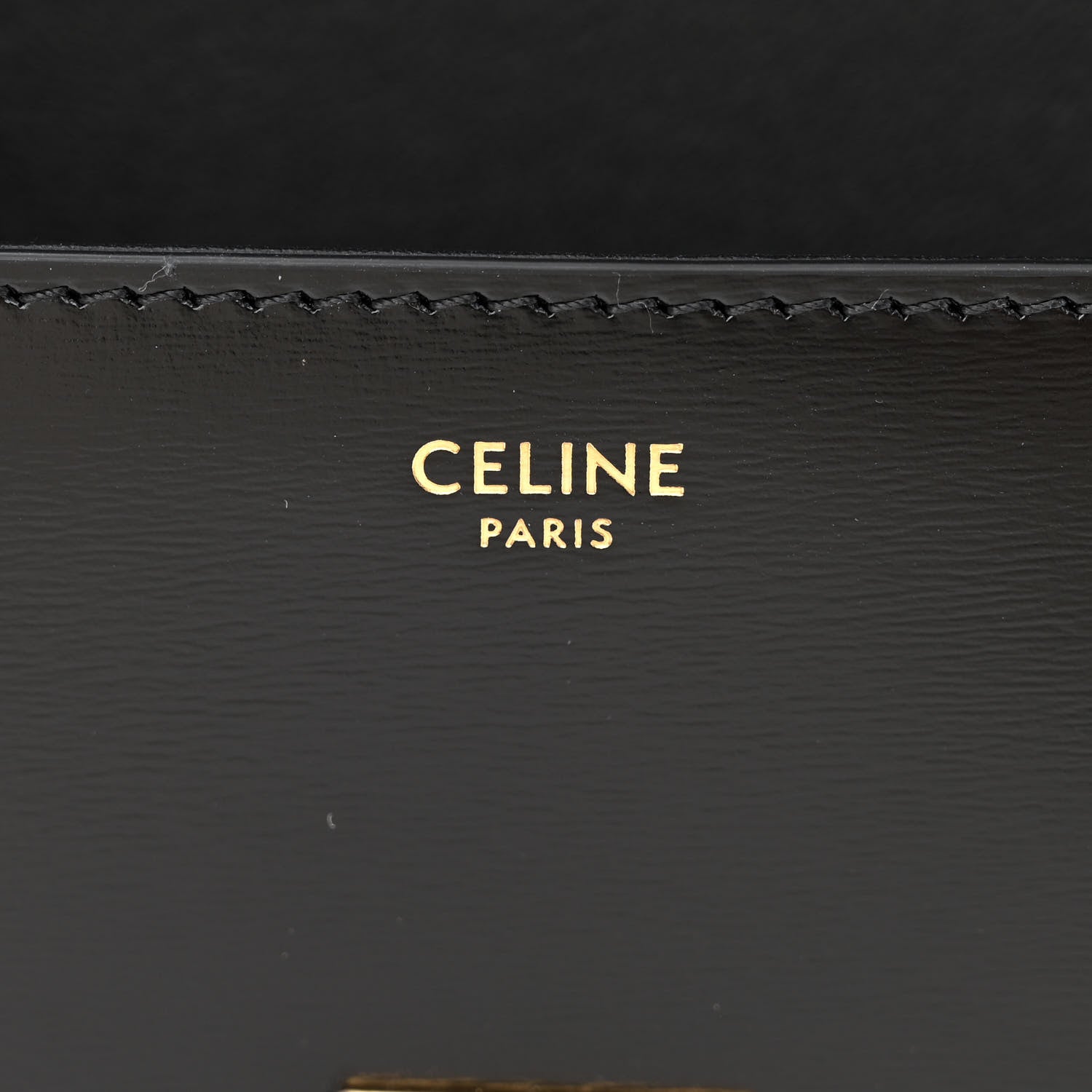 Celine Shiny Calfskin Triomphe Shoulder Bag Black 6 of 13