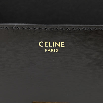 Celine Shiny Calfskin Triomphe Shoulder Bag Black 6 of 13
