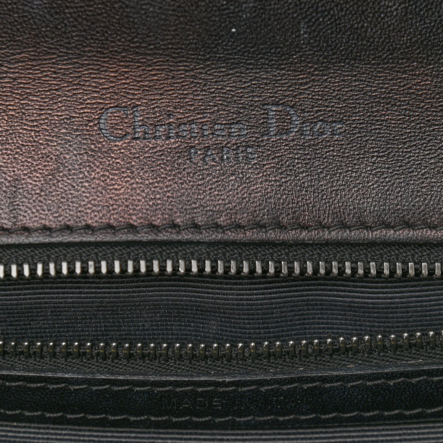 Crackled Deerskin Medium Diorama Flap Bag Black