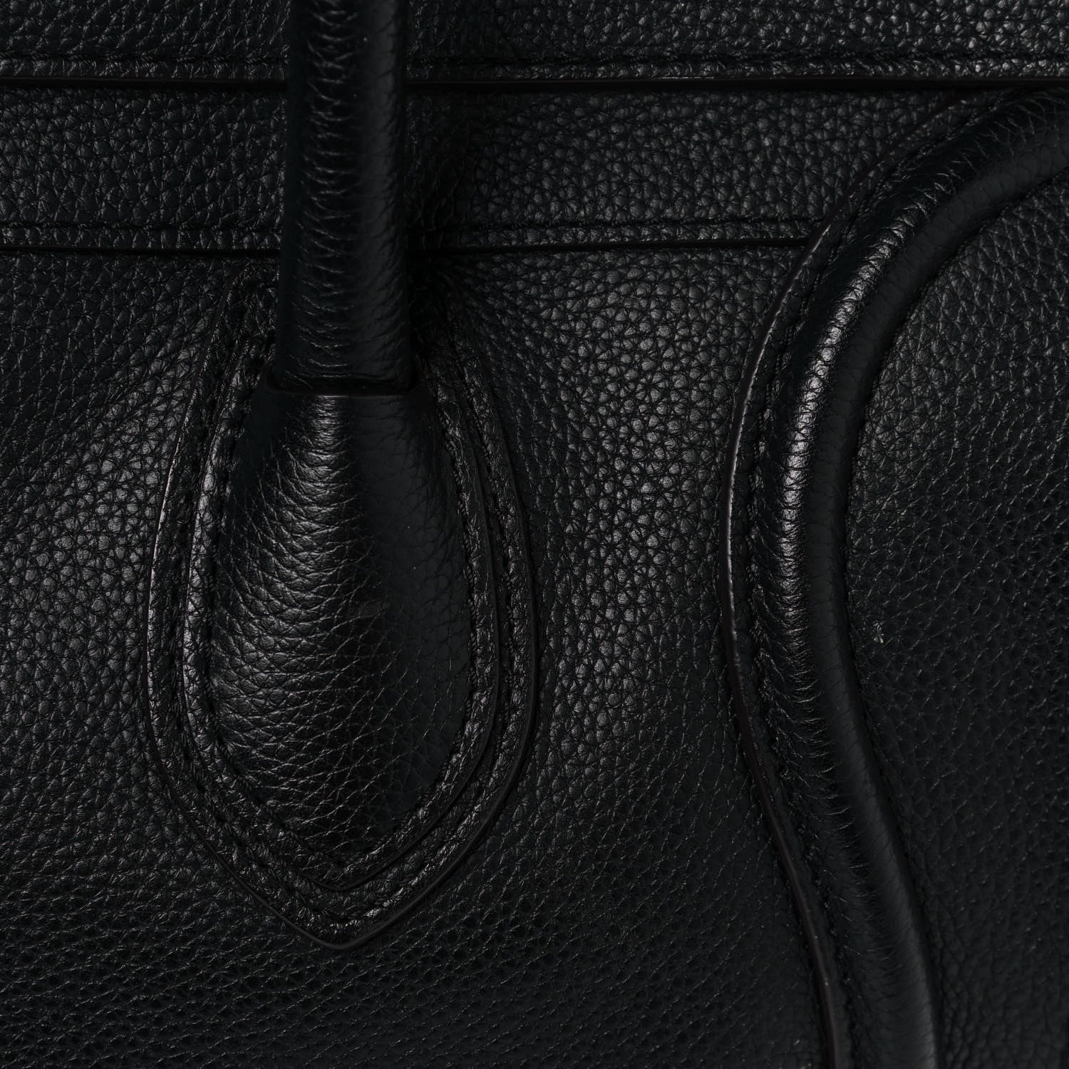 Celine Drummed Calfskin Shoulder Luggage Black 16 of 16