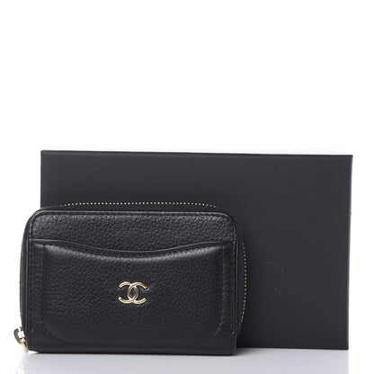 Chanel Grained Calfskin Neo Executive Zip Coin Purse Black 9 of 9