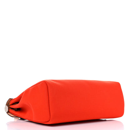 Hermes Vache Hunter Toile Herbag Zip 31 PM Orange 5 of 11