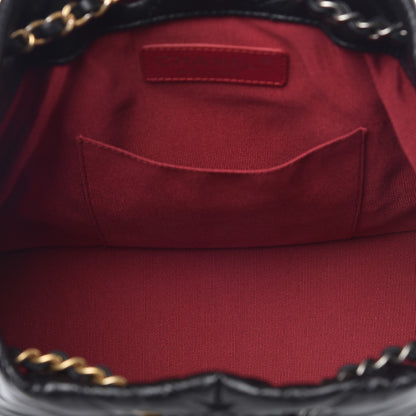 Chanel Aged Calfskin Chevron Quilted Small Gabrielle Backpack Black 5 of 7