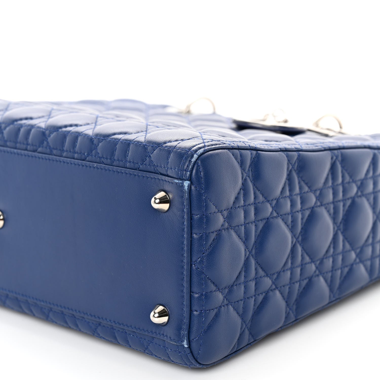 Christian Dior Lambskin Cannage Large Lady Dior Royal Blue 10 of 10