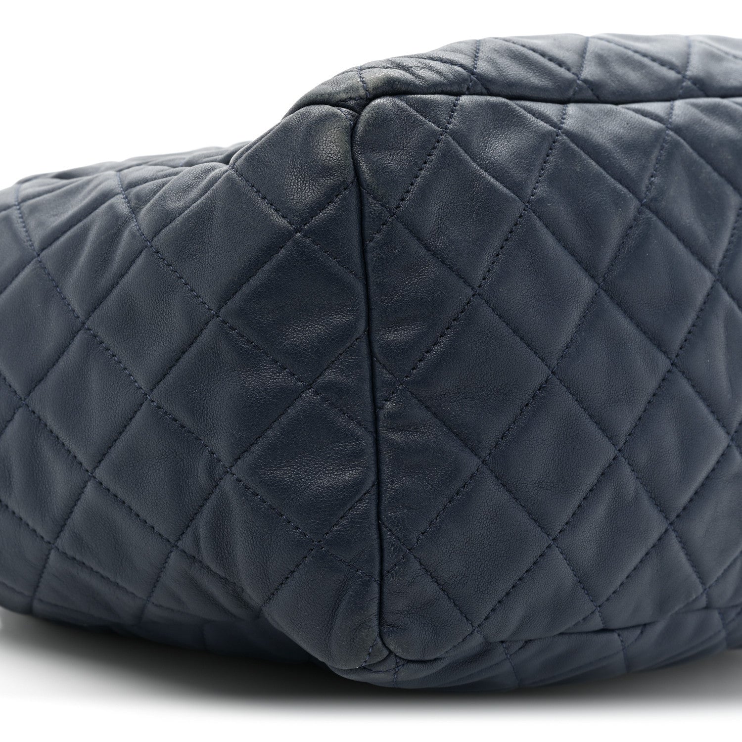 Chanel Lambskin Quilted CC Chain Drawstring Tote Blue 9 of 19