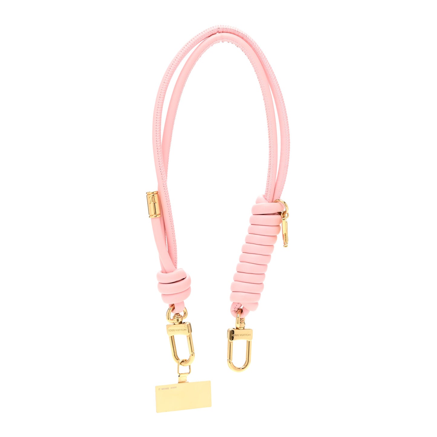 Calfskin Knot Phone Strap Pink