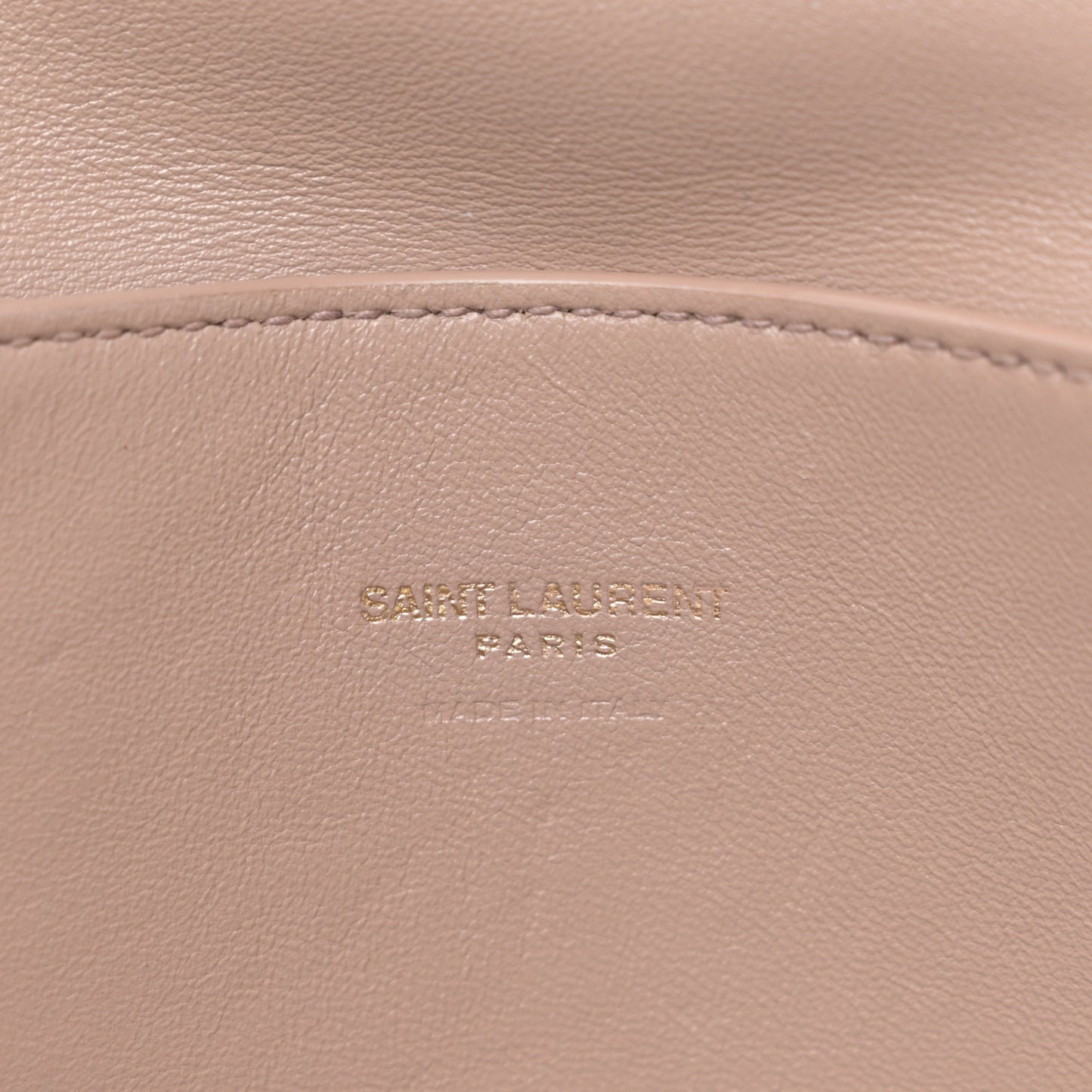 Smooth Calfskin Suede Medium Reversible Monogram Kate Satchel Taupe