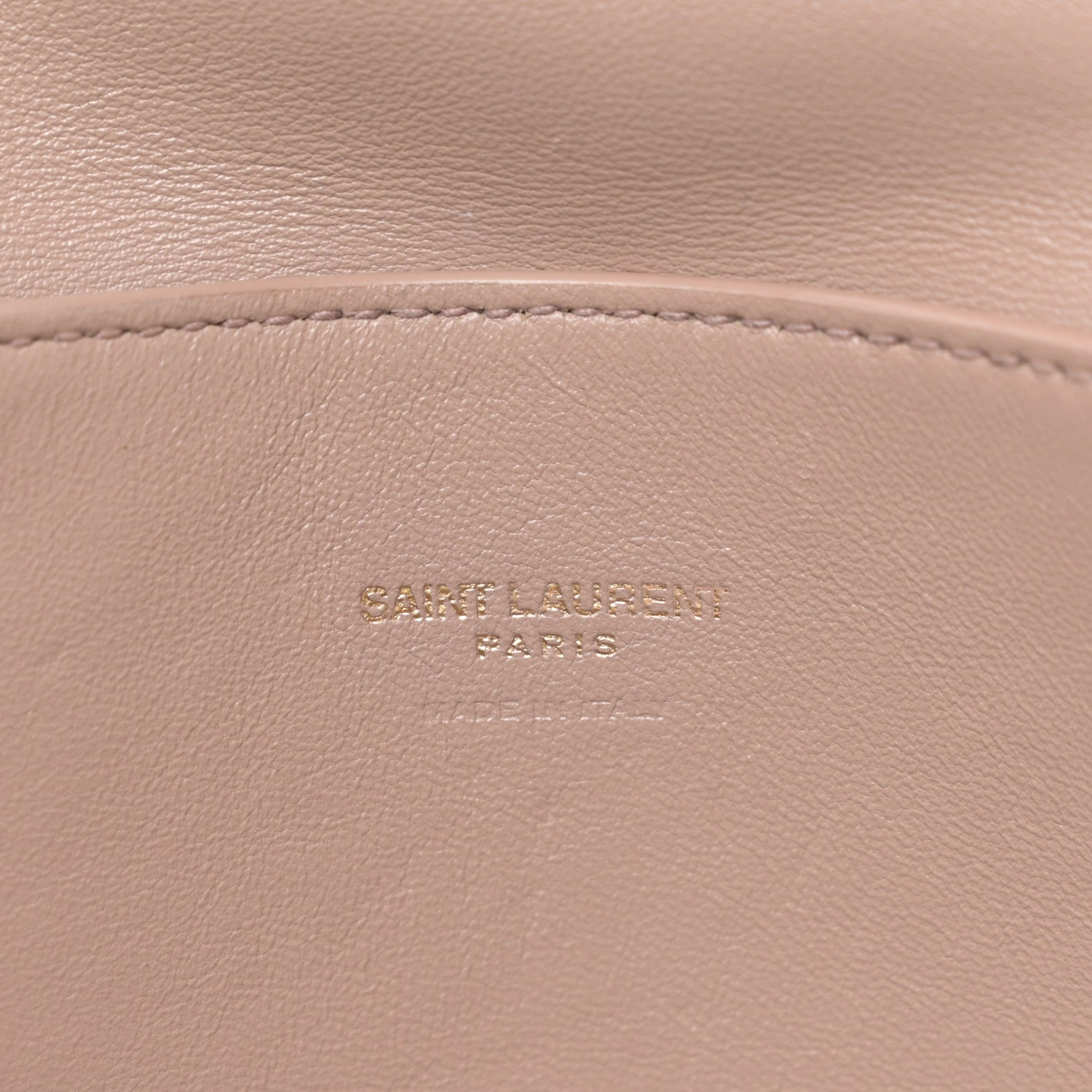 Saint Laurent Smooth Calfskin Suede Medium Reversible Monogram Kate Satchel Taupe 9 of 17