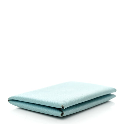 Hermes Epsom Calvi Card Case Bleu Atoll 5 of 8